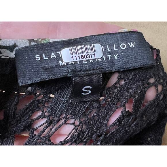 Slate & Willow Lace Yoke Maternity Shift Dress S df1 - Picture 12 of 14